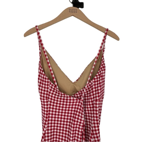Old Navy Red Gingham One Piece Swimsuit V Neck size 2X NWT - Picture 5 of 12